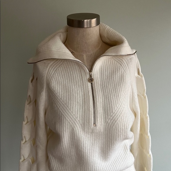White House Black Market Cream Cowl Neck Sweater - Picture 3 of 12